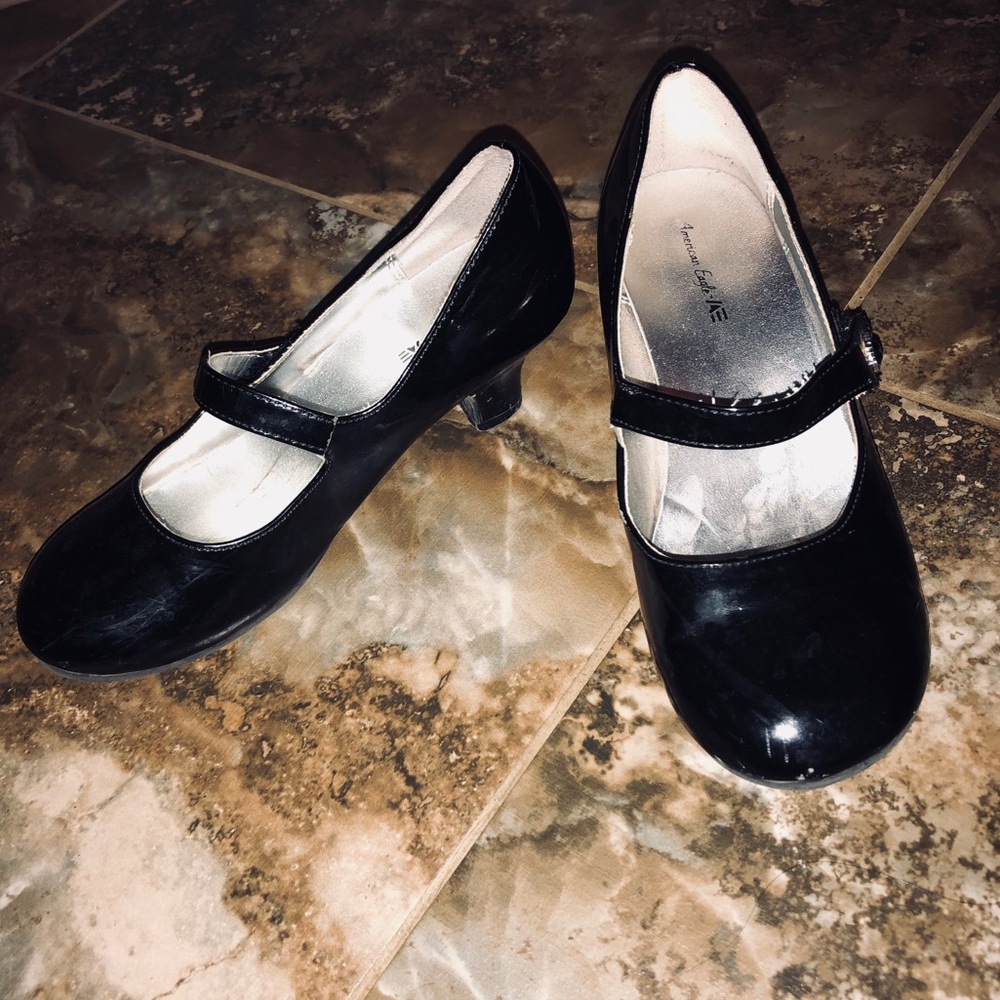 Kids, Black 1 inch heels